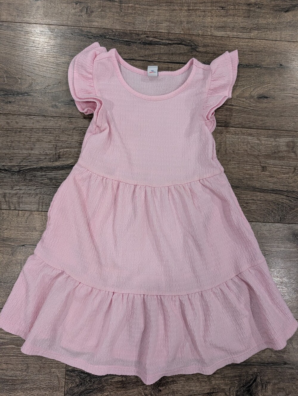 Old Navy Size 6-7 Light Pink Summer Dress Lightweight Ruffle Sleeve Small